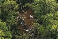 Lokasi Jatuhnya Helikopter PK-CFX (Foto: Istimewah)