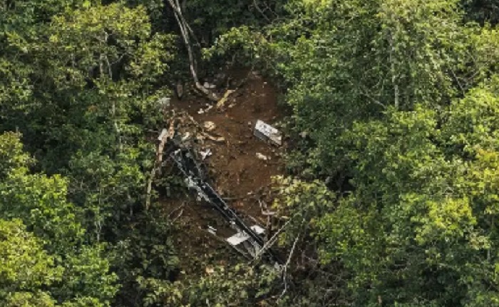 Lokasi Jatuhnya Helikopter PK-CFX (Foto: Istimewah)