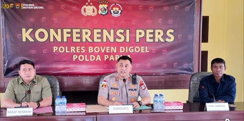 Konferensi Pers Polres Boven Digoel